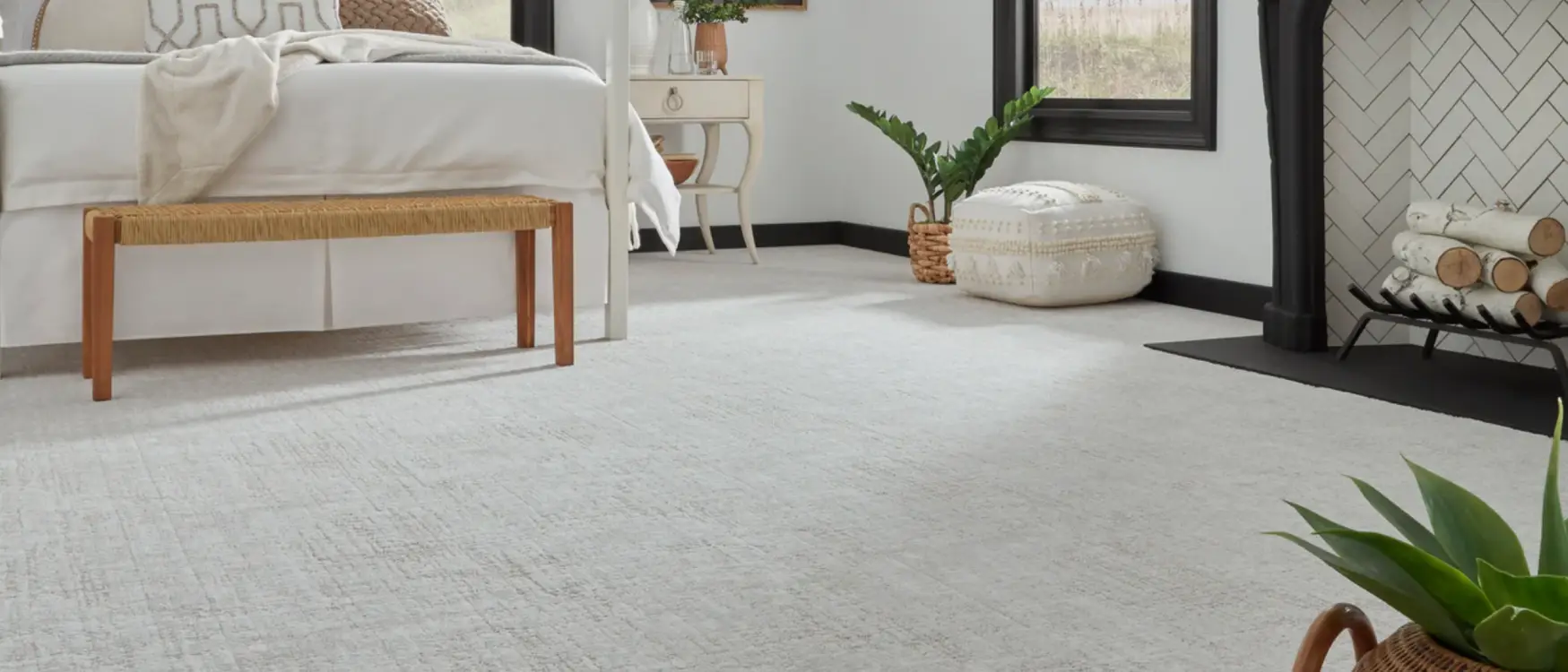 light carpet in bedroom